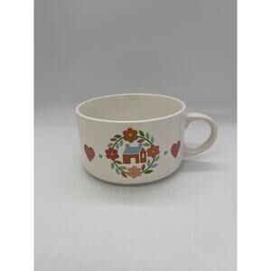 Vintage Interpur Pennsylvania Dutch Home Large Ceramic Soup Mug
